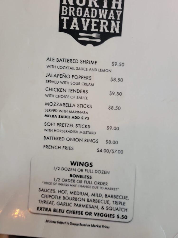 20 North Broadway Tavern Menu image 4